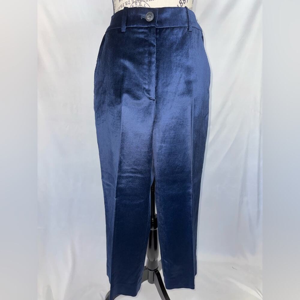 RAG & BONE Libby Velvet Cropped Flare Pant Ocean Blue (v)